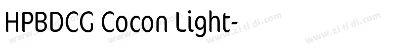 HPBDCG Cocon Light字体转换